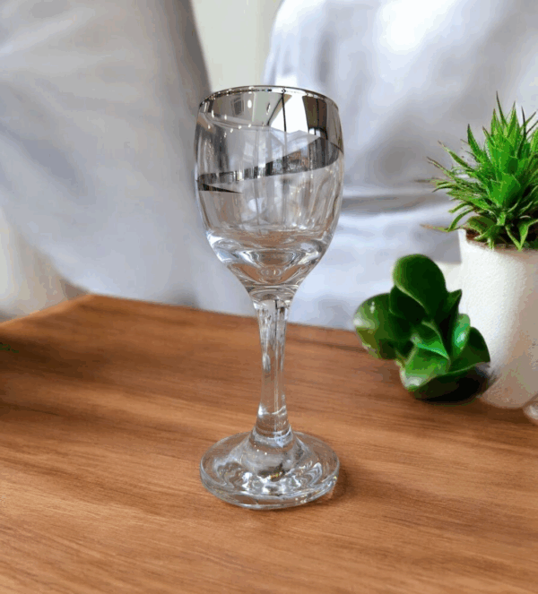 set čaša, elegancija, srebrni detalji, savršen dodatak za sto