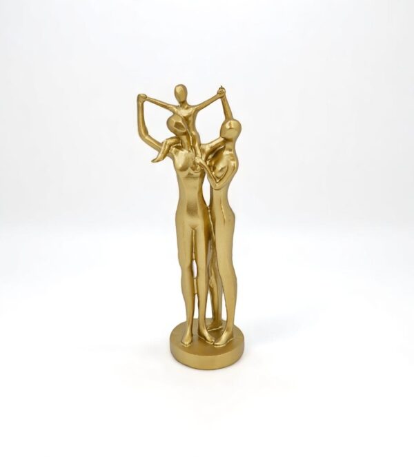 dekorativna figura, figura porodice, figura zlatne boje