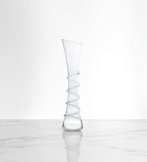 vaza, staklena vaza, vaza dimenzije 7x30 cm