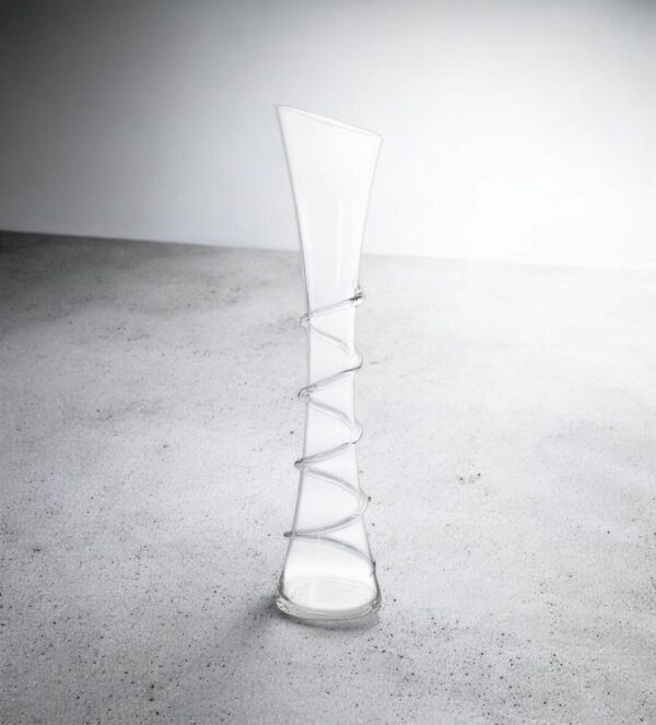 staklena vaza, vaza za cveće, vaza dimenzije 10x40 cm
