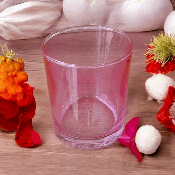 čaše, staklene čaše, čaše za sok, čaše za vodu, roze čaše