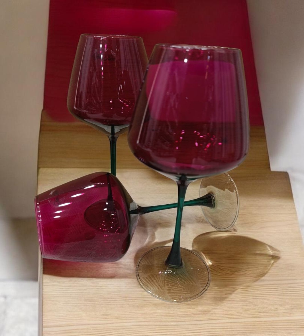 CASE ZA VINO SET/6 PINK OMBRE 60349