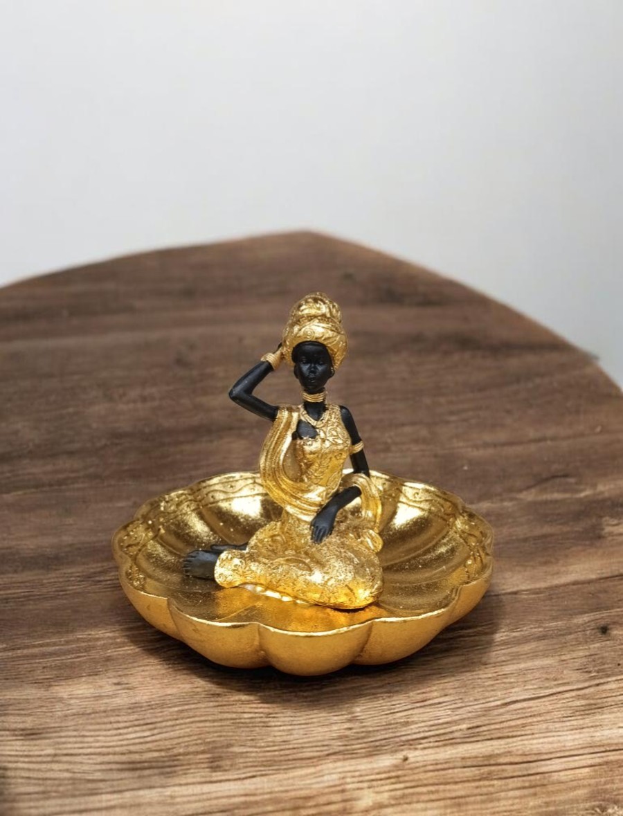 FIGURA AFRO POLIREZIN 14*11cm 80628