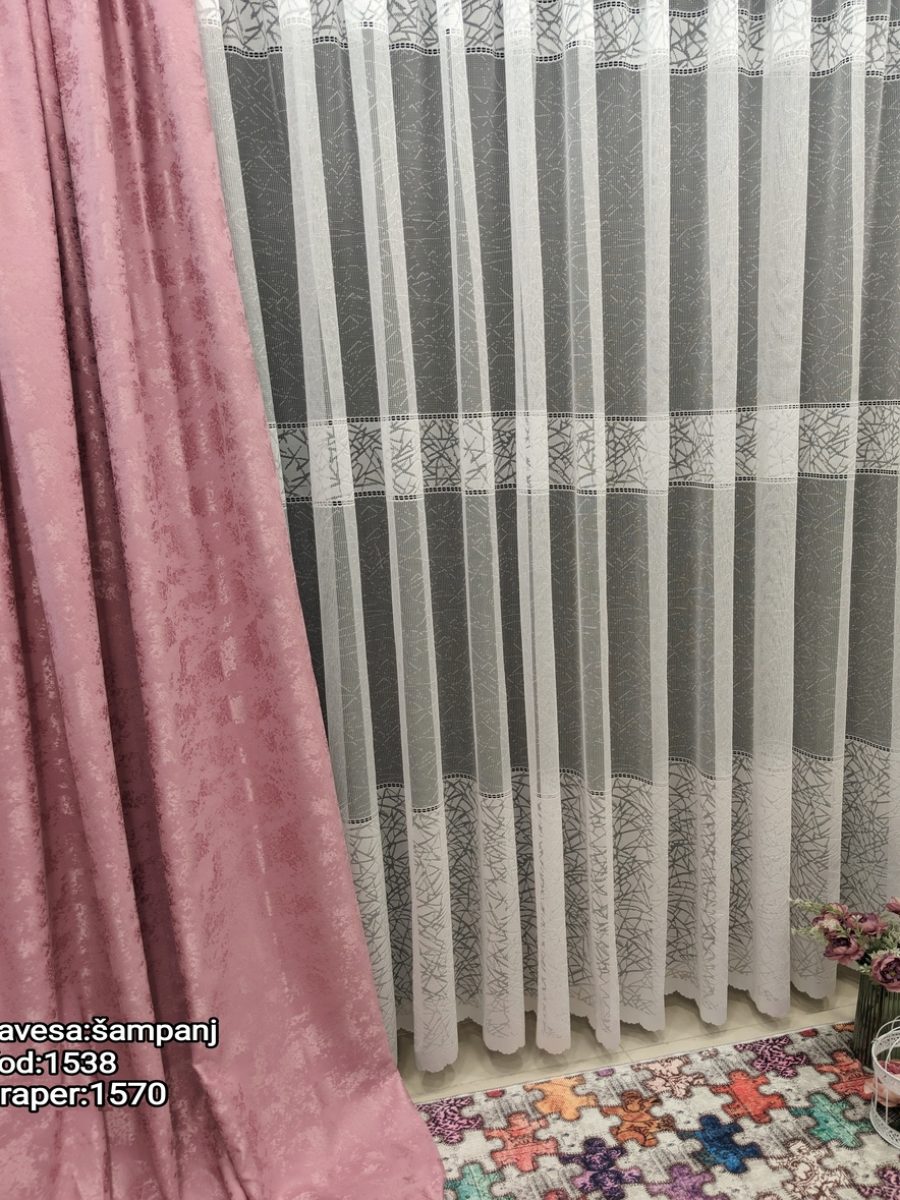Zavese, jeftine zavese, zavese za dnevnu sobu, zavese za spavaću sobu, zavese na metar, 1538