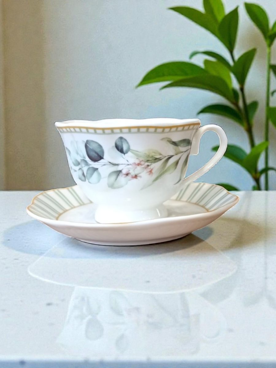 20027 PORCELAN SET ZA KAFU 220ml 21 (ZELENI LIST)