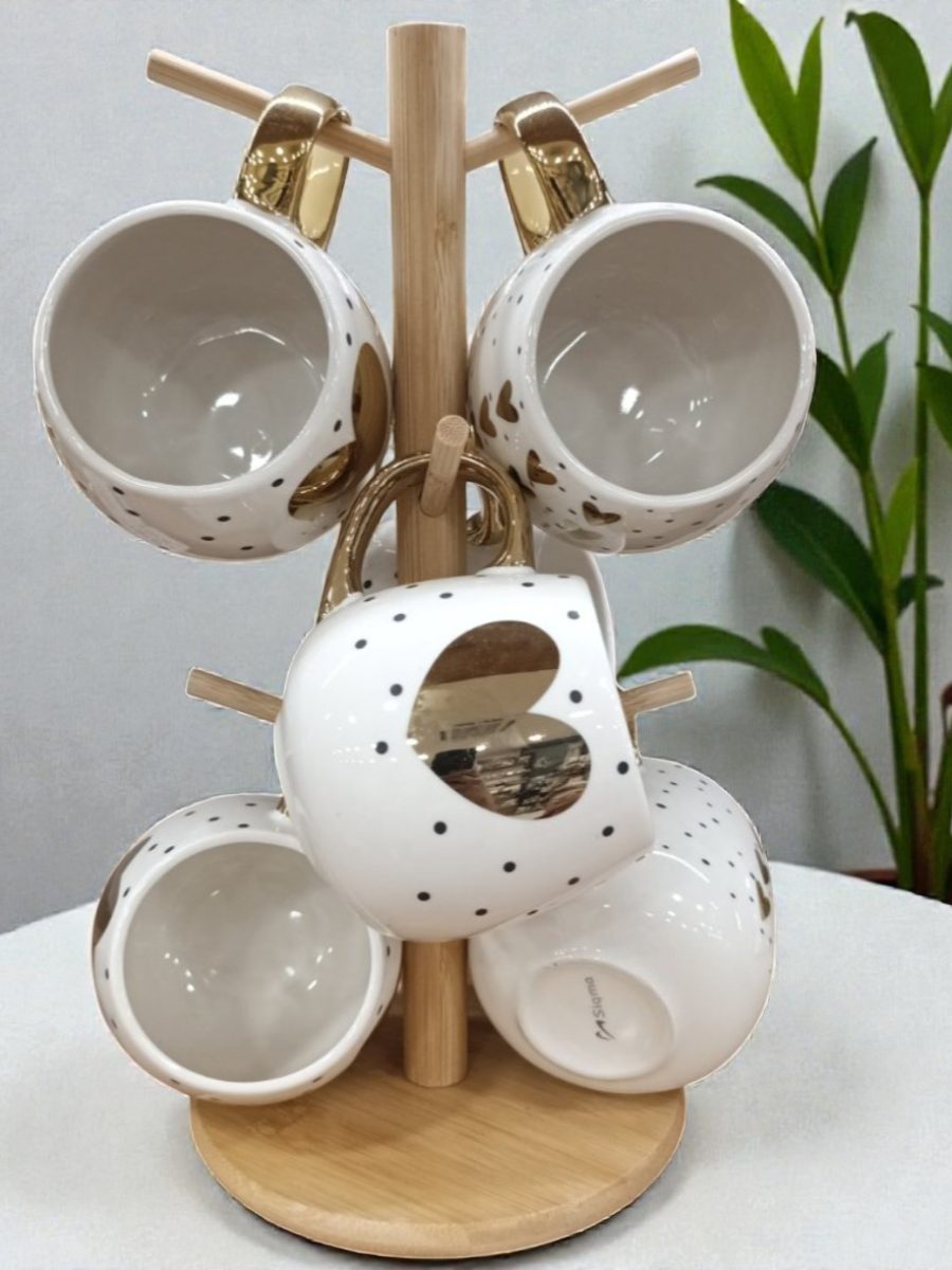 20402 PORCELAN SOLJA NA STALKU 370ml 61 (ZL. DEKOR)