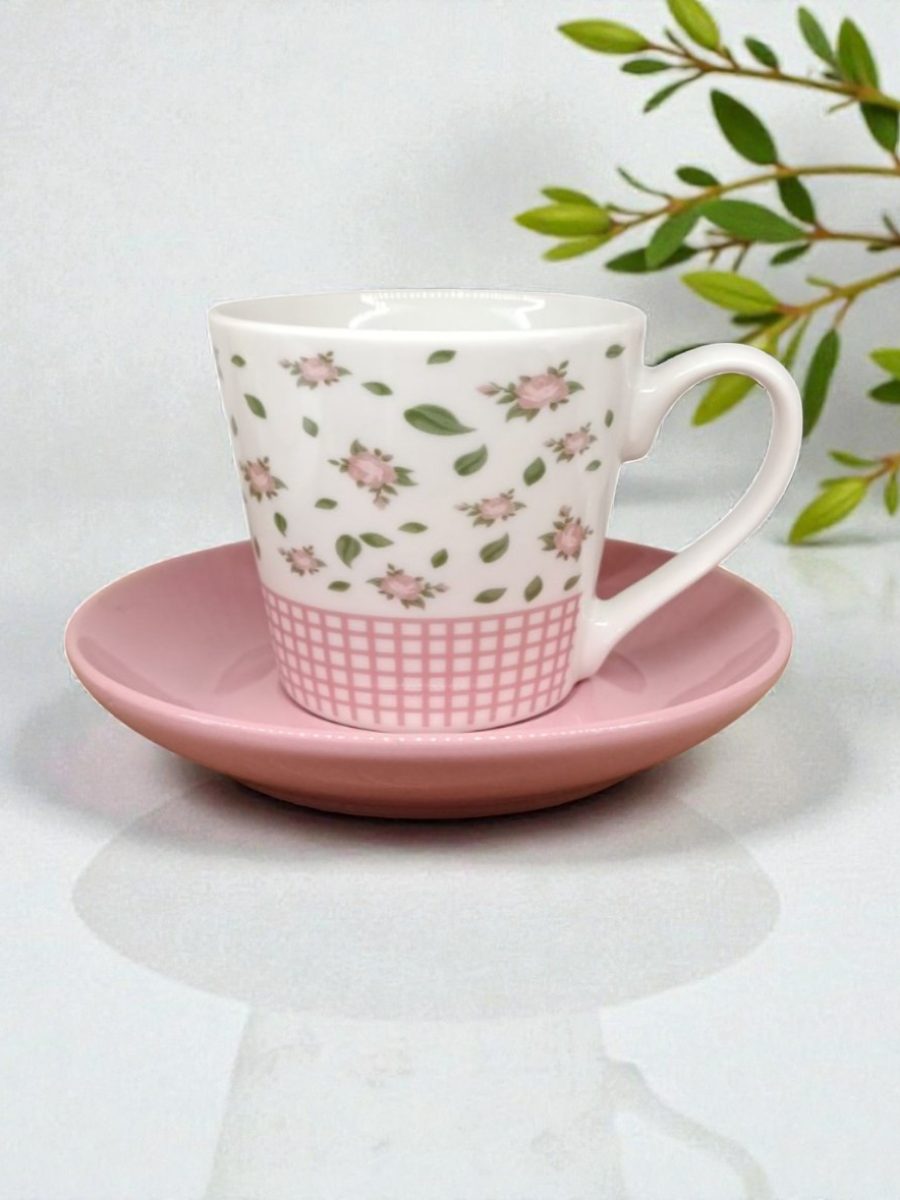 20405 PORCELAN SET ZA KAFU 180ml 61 (ROZE CVET)