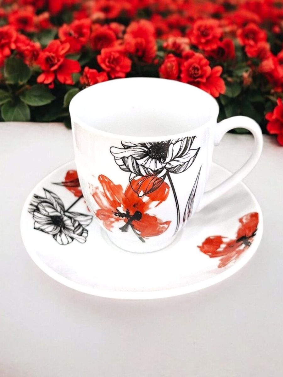 šolje za kafu, cvetne šolje za kafu