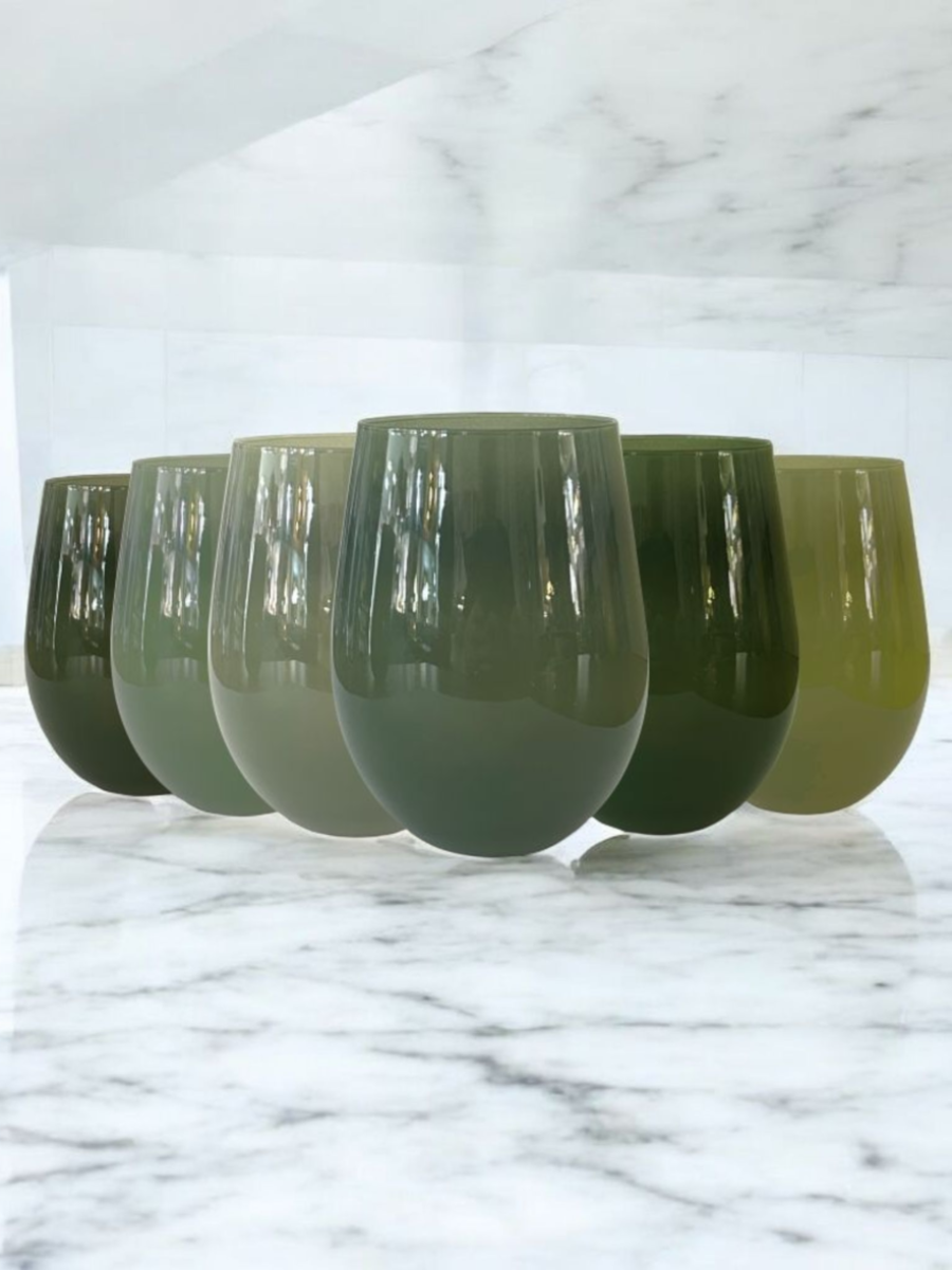 čaše za vodu, čaše, zelene čaše