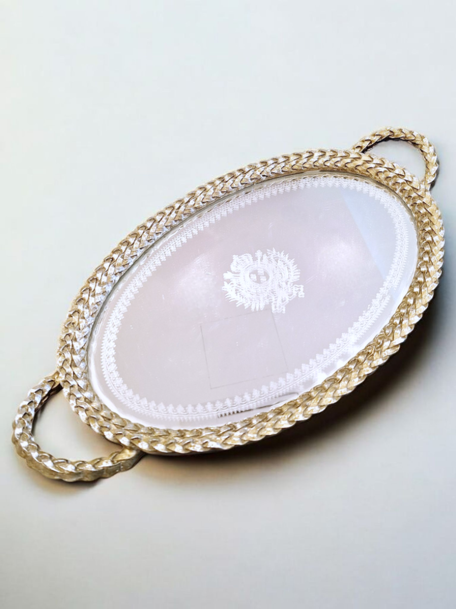 poslužavnik, tacna, posluzaonik, barokni poslužavnik, poslužavnik antik