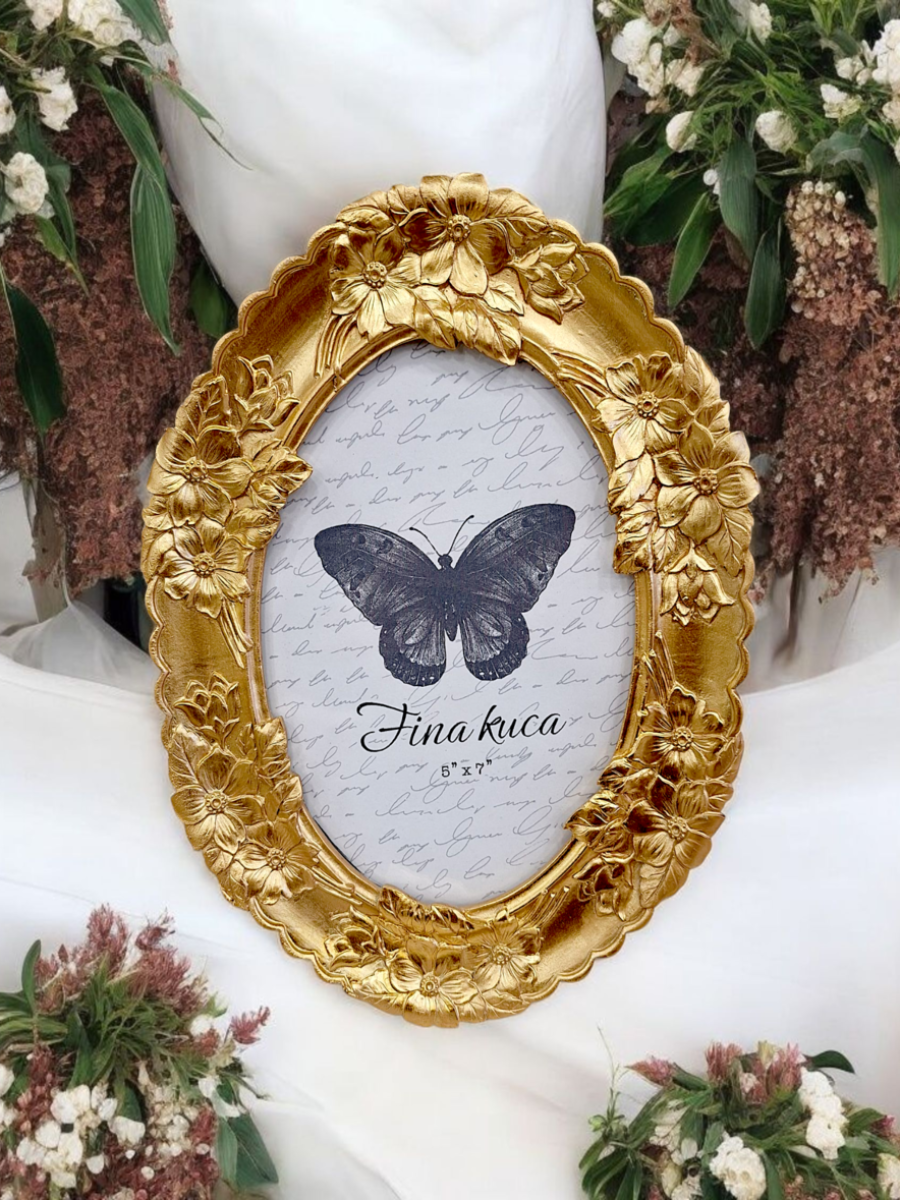 foto ram, zlatni foto ram, foto ram 13x18, ovalni foto ram