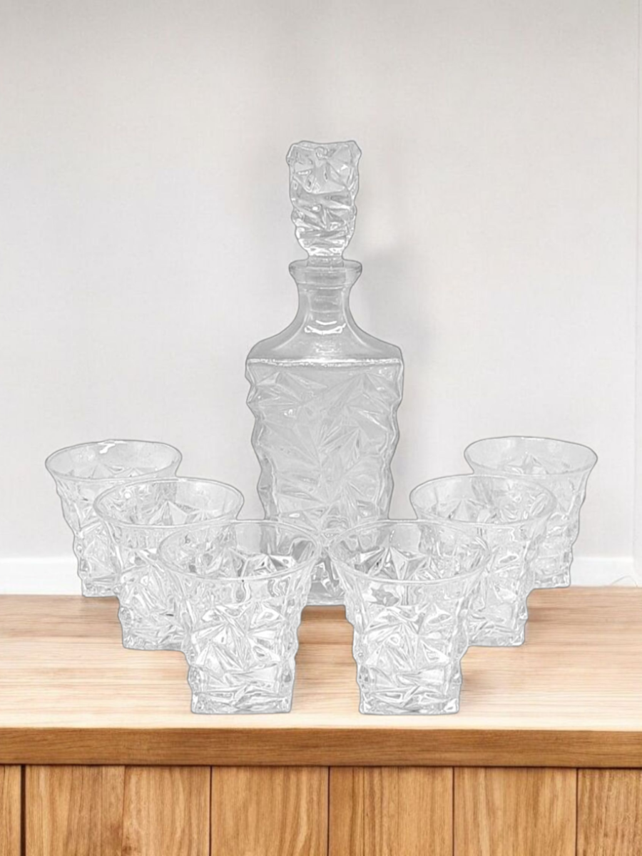 viski, čaše za viski, flaša i čaše za viski, kristalne čaše