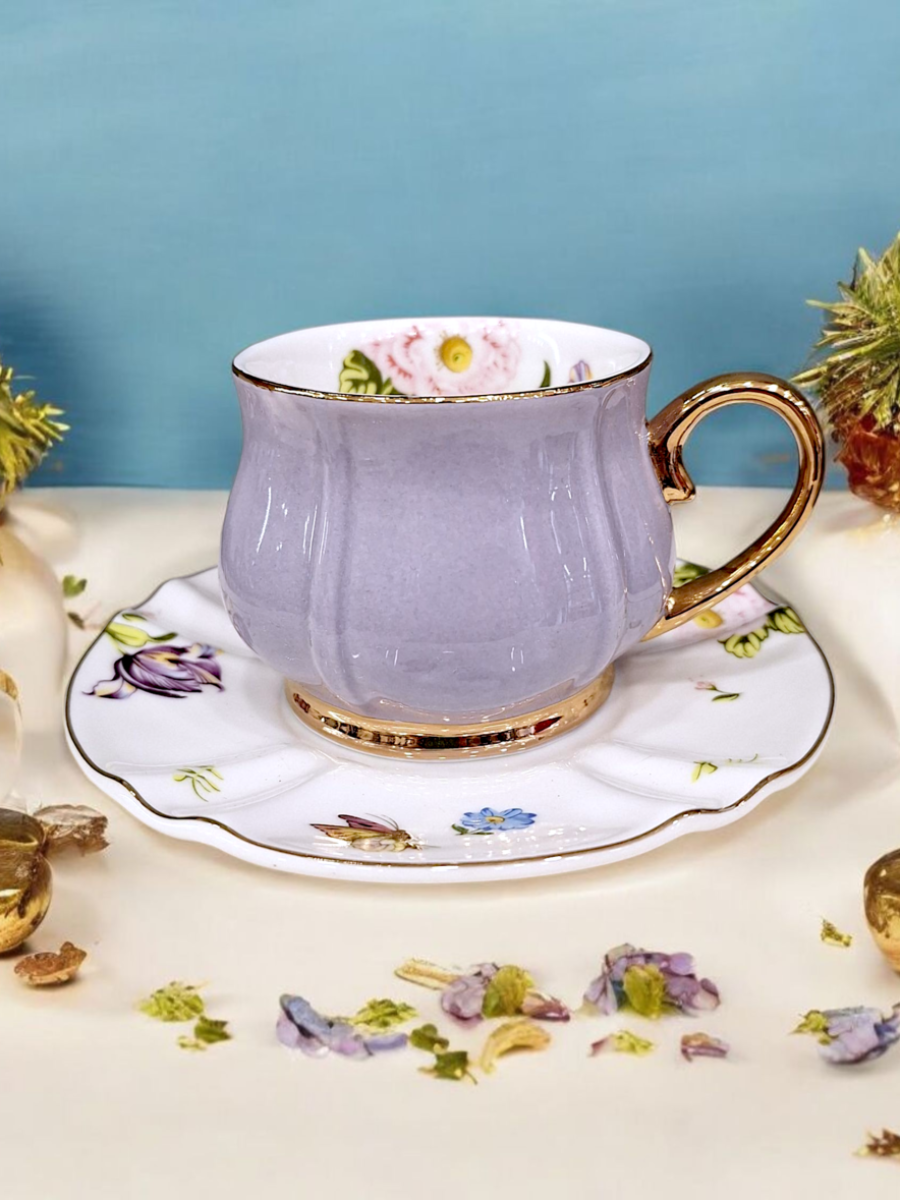 Set šolja, šolja ljubičaste boje, set od dve šolje, šolje za kafu