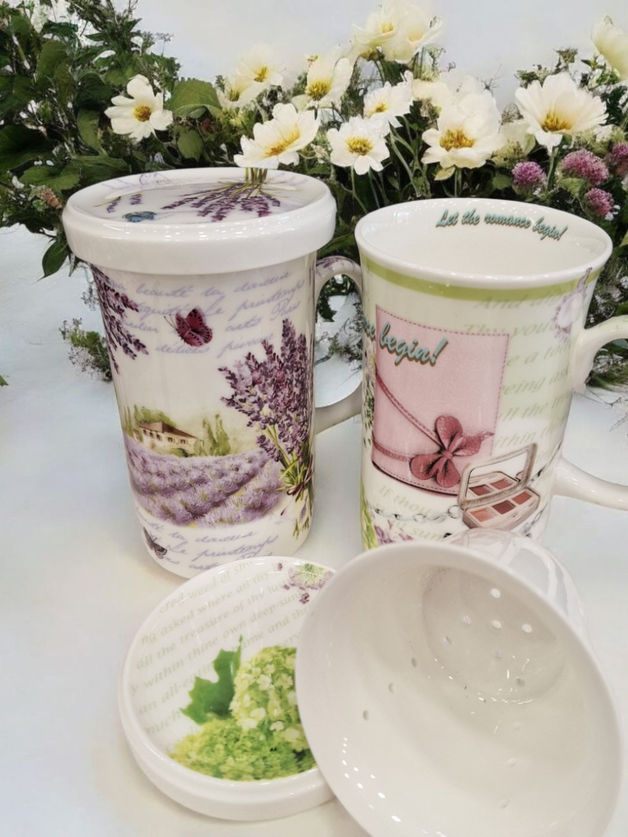 šolje za čaj, dve šolje za čaj, šolje za čaj sa filterom i poklopcem