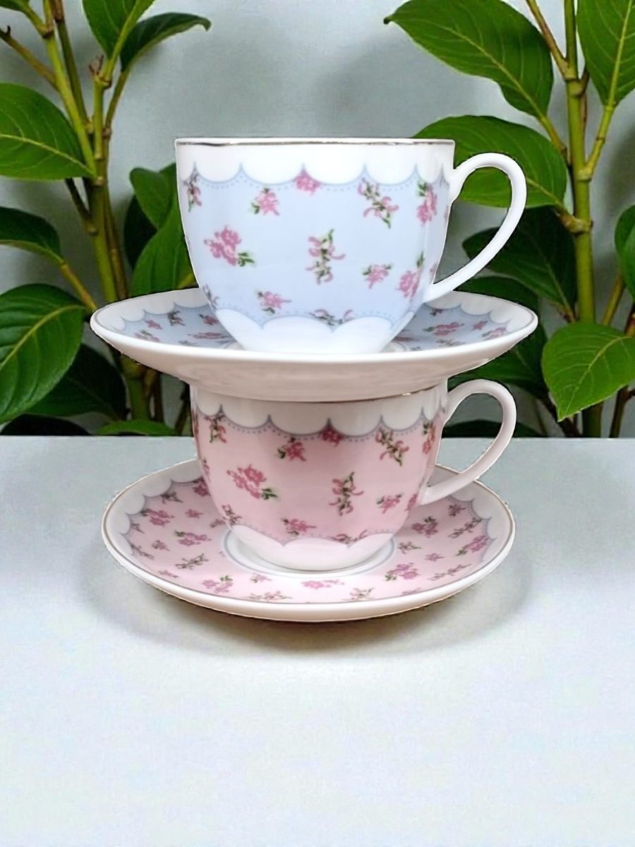 60255 SOLJE ZA KAFU SET6 160ML BLUE AND PINK