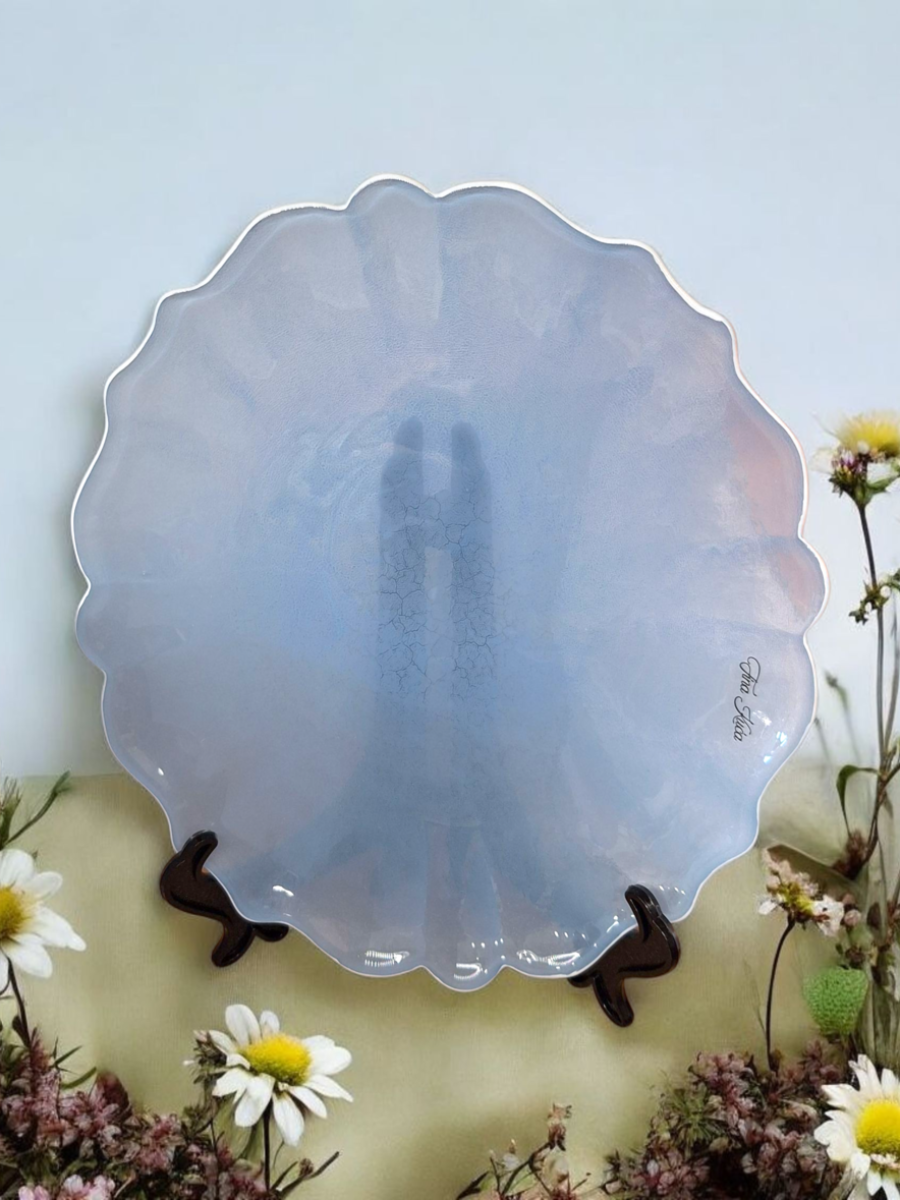 tanjiri, plavi tanjiri, stakleni tanjiri