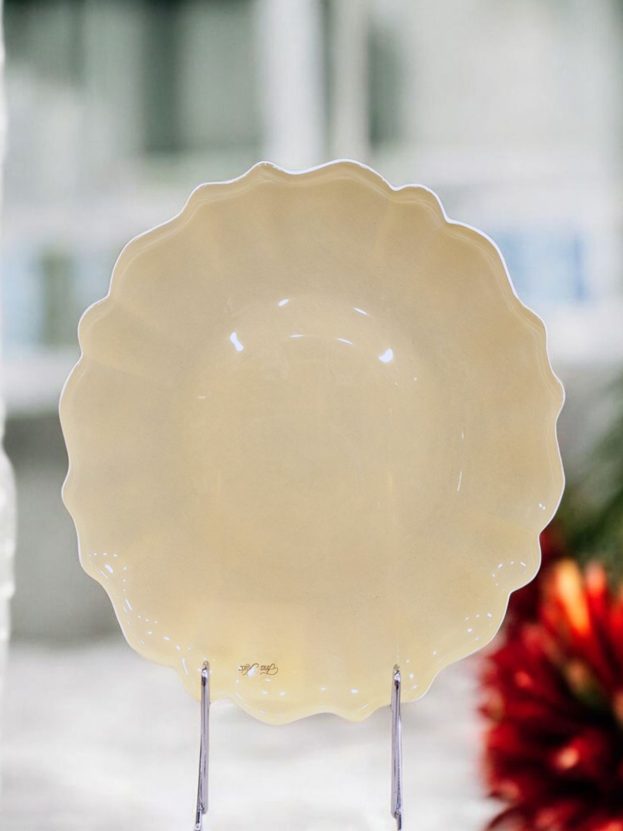 tanjiri, žuti tanjiri, stakleni tanjiri, set četiri tanjira