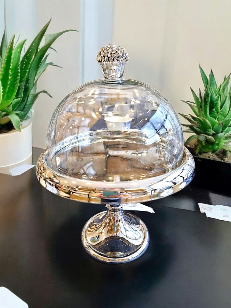 Stalak, stalak za tortu, stalak za kolače, zvono za tortu, zlatni stalak za tortu