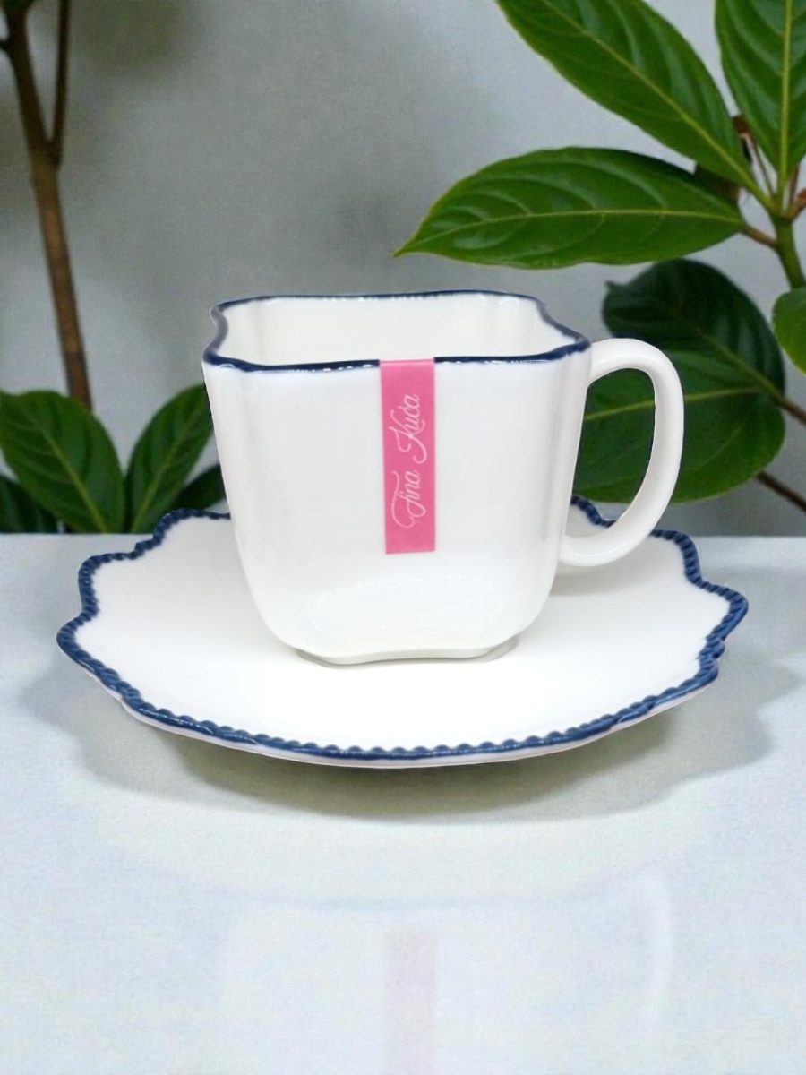 60391 SOLJE SET6 200ML BLUE LINE