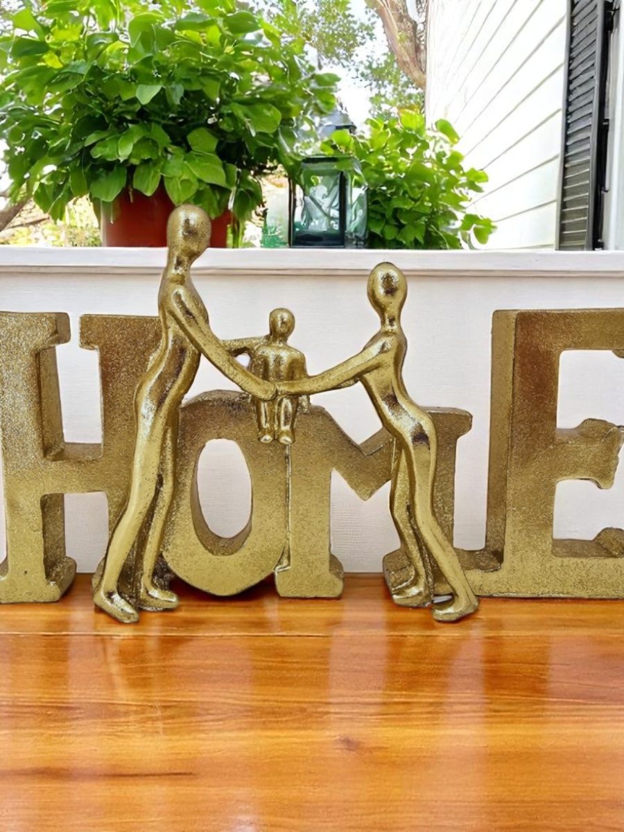 dekorativna figura, figura home, figura zlatne boje home