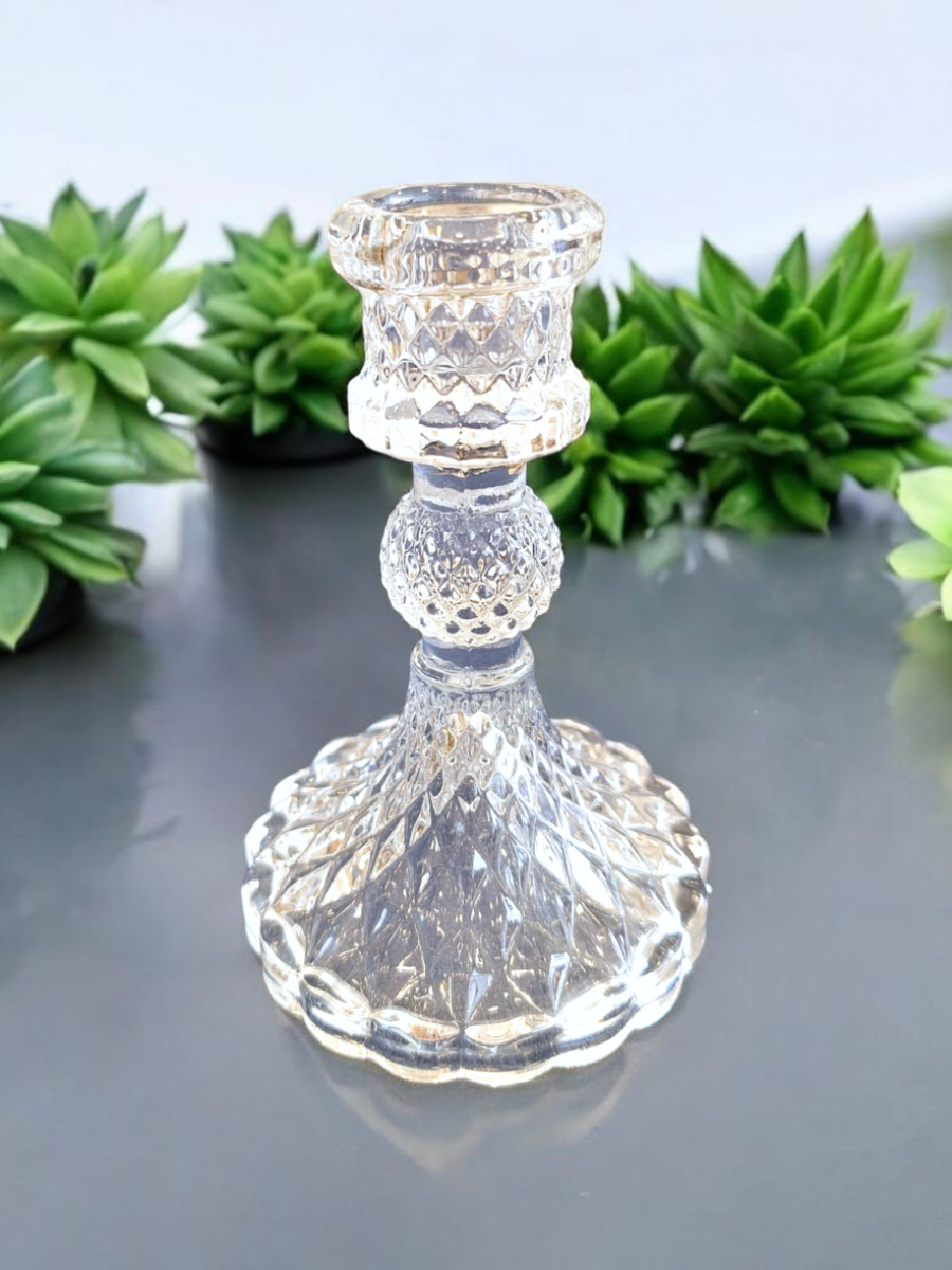 svećnjak, svećnjak stakleni, svećnjak visine 10 cm