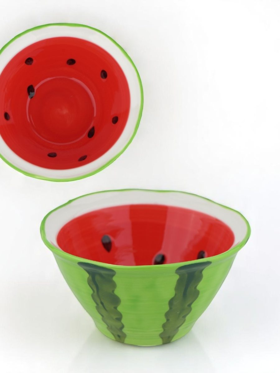 keramička činija, činija sa dezenom lubenice