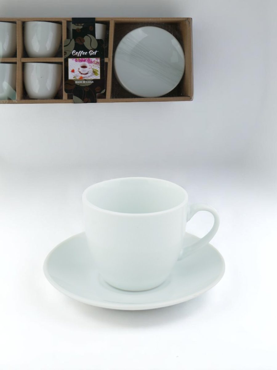 set šolja, set od 6 šolje, set keramičkih šolja bele boje