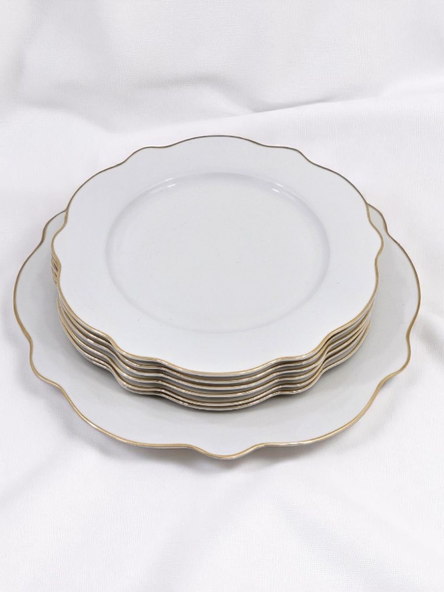 80288 DEZERTNI SET GOLD PORCELAN