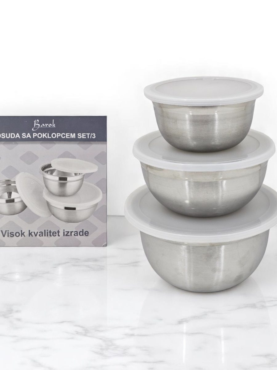 80333 SET ĆINIJA INOX 21-18-14cm set činija, set od 3 činije, činije od inoxa