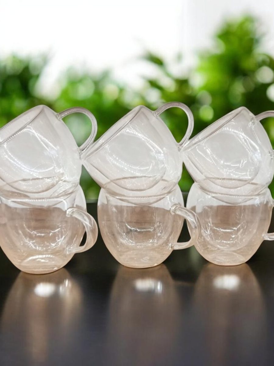 80766 ŠOLJICA BOROSILIKAT ZA ESPRESSO DUPLO DNO 100cc 6