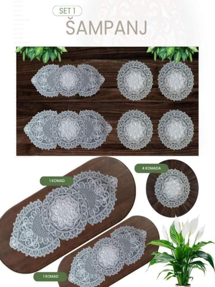 Set nadstolnjaka 1-šampanj