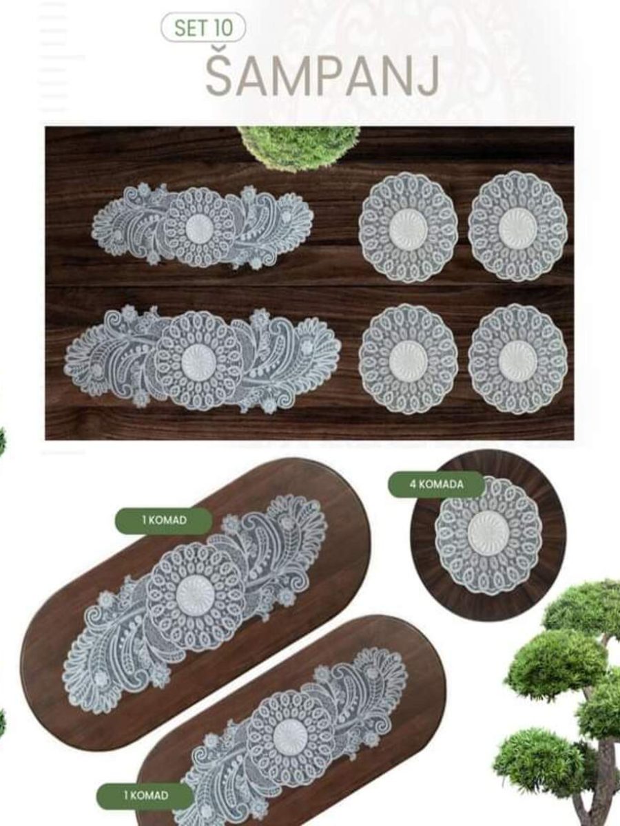 Set nadstolnjaka 10-šampanj
