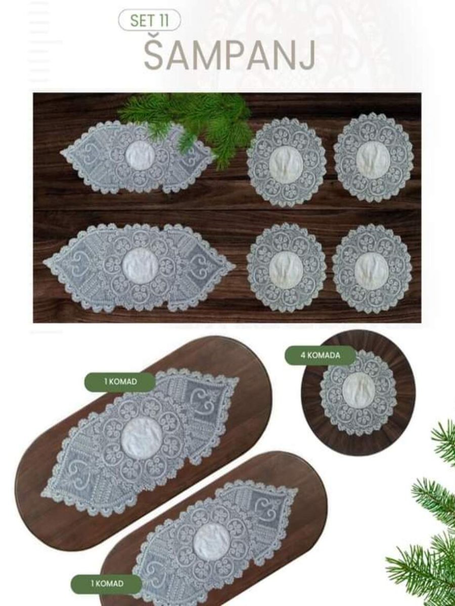 Set nadstolnjaka 11-šampanj