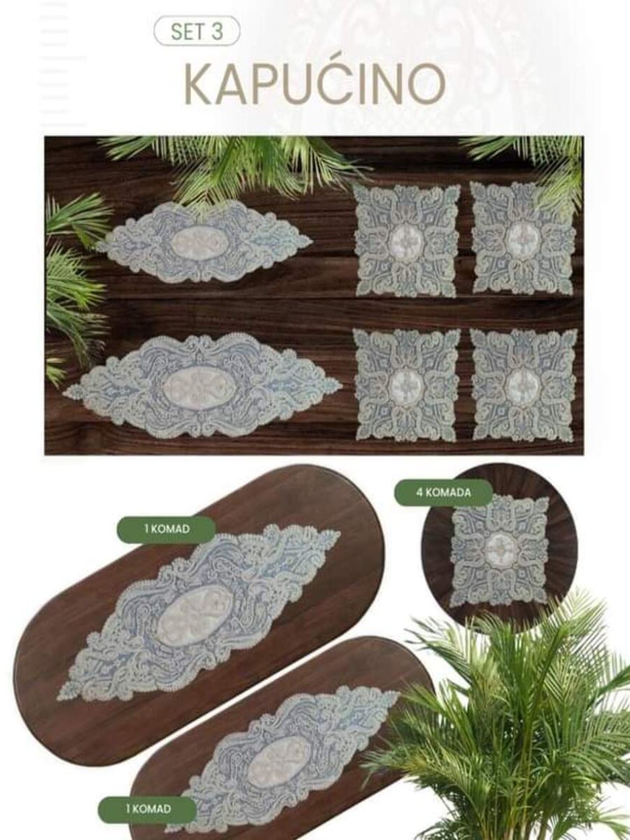 Set nadstolnjaka 3-kapućino