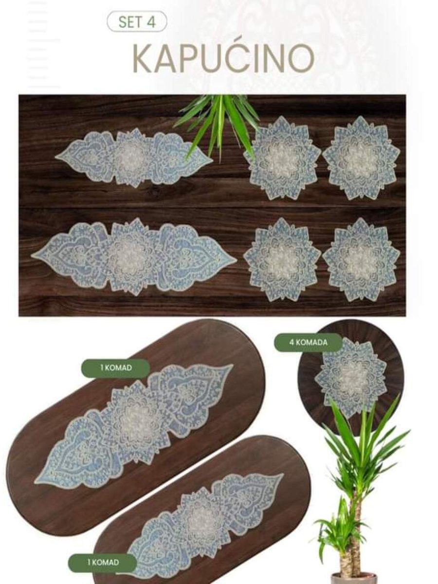 Set nadstolnjaka 4-kapućino
