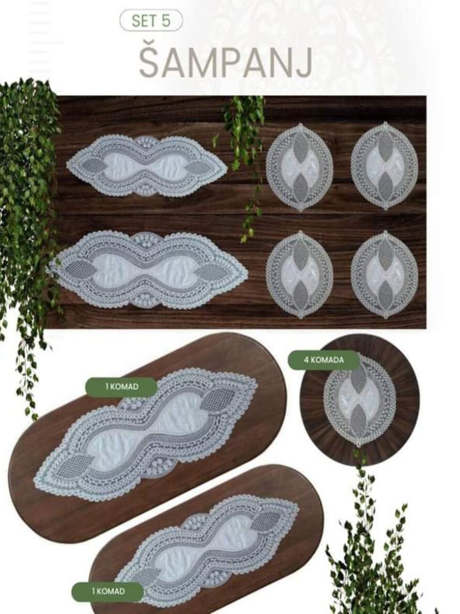Set nadstolnjaka 5-šampanj