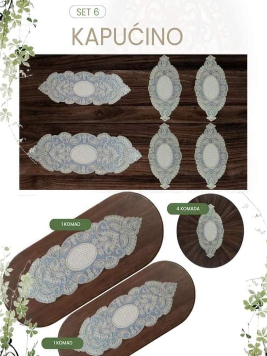 Set nadstolnjaka 6-kapućino
