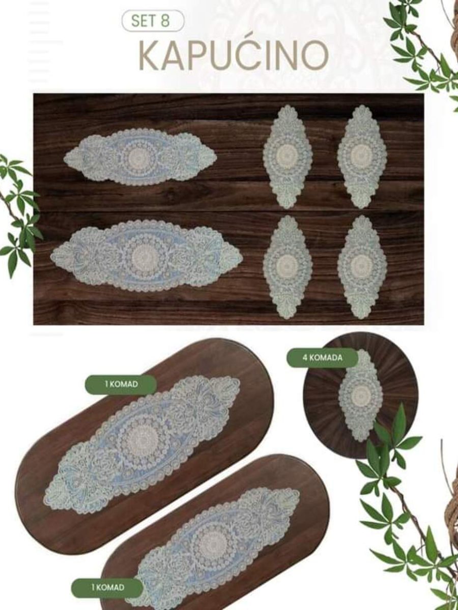 Set nadstolnjaka 8-kapućino