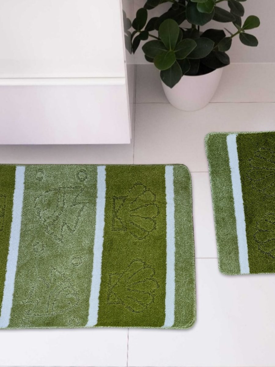 prostirka 50x80cm skoljke zelena